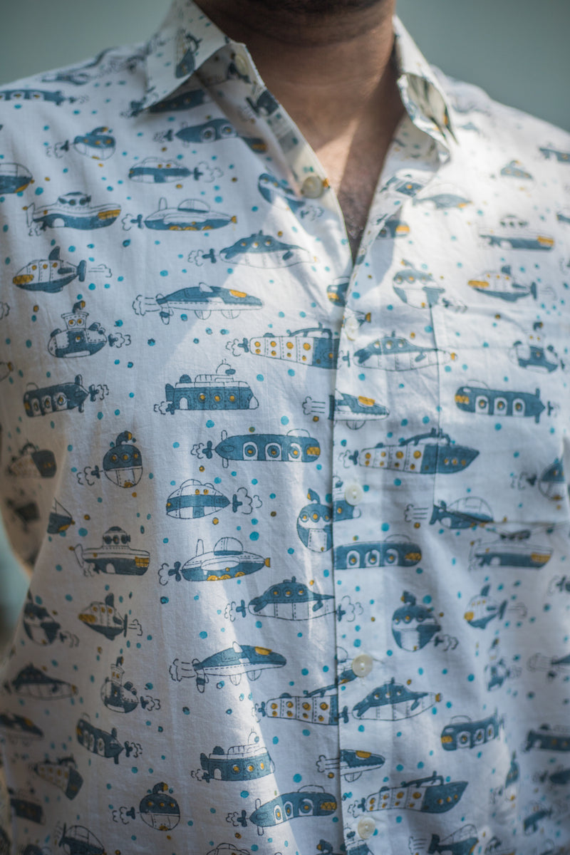 Submarine Print Shirt Paper Boat Collective Goa Bangalore
