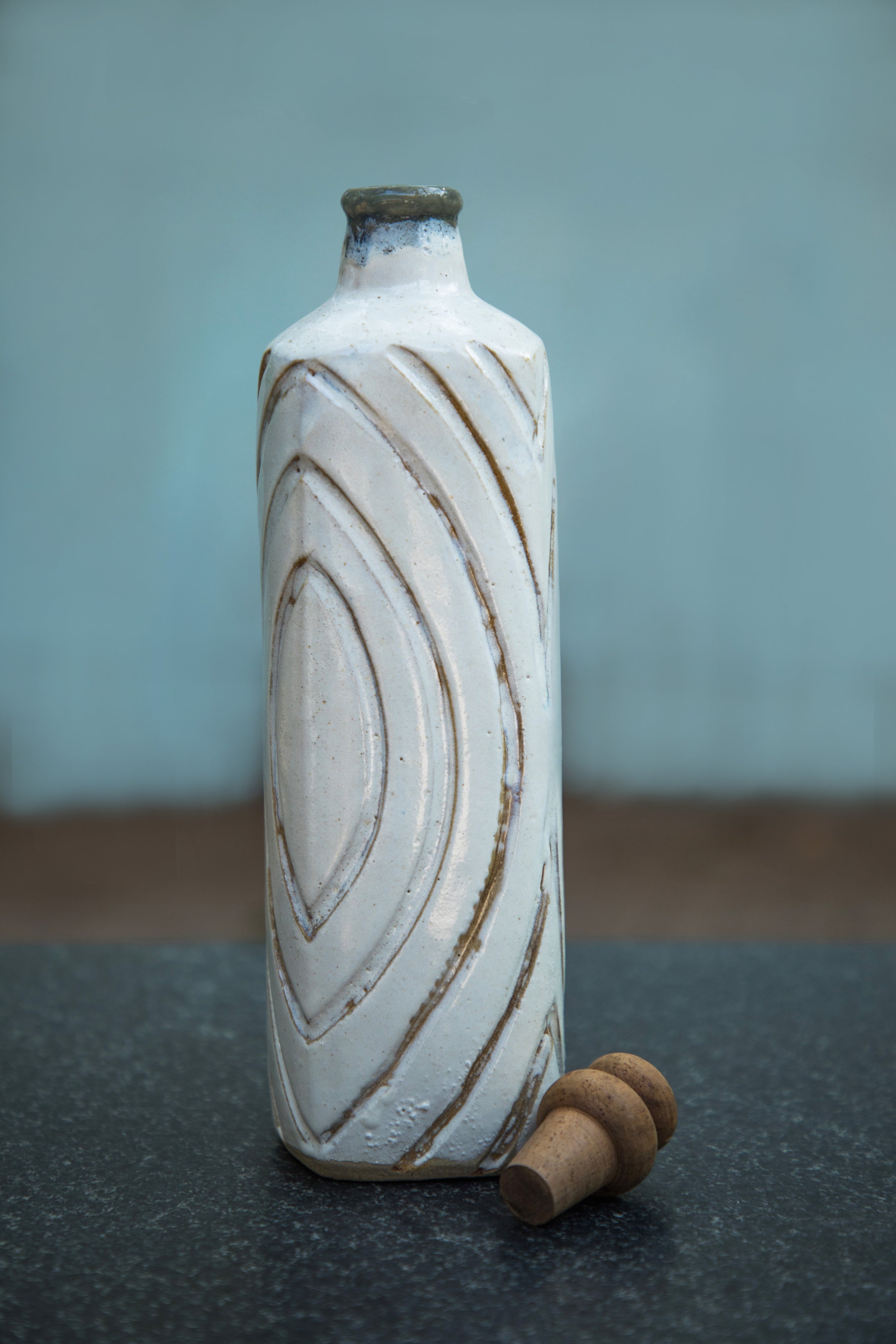 Stoneware Tall Bottle