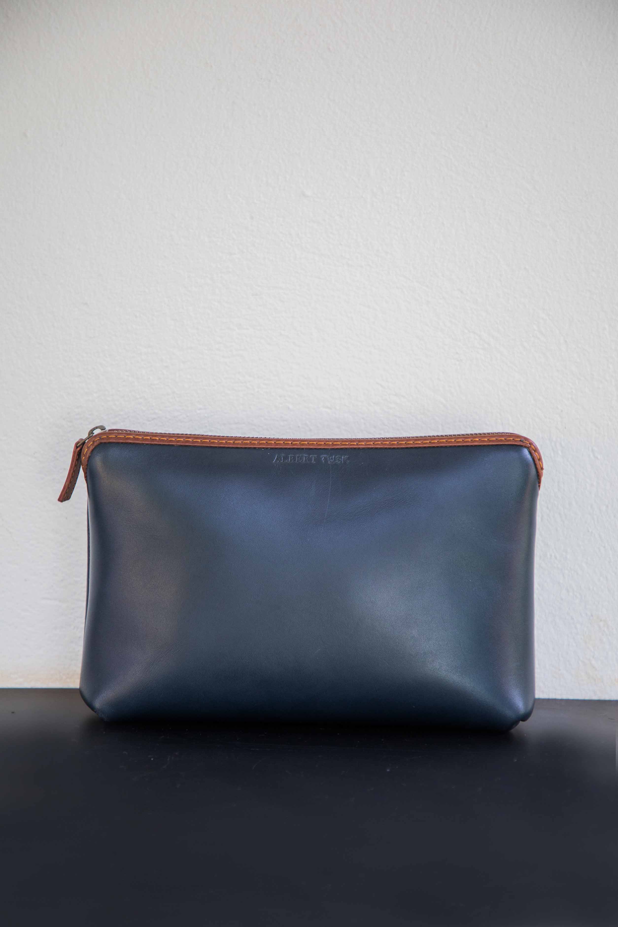 Blue Leather Pouch