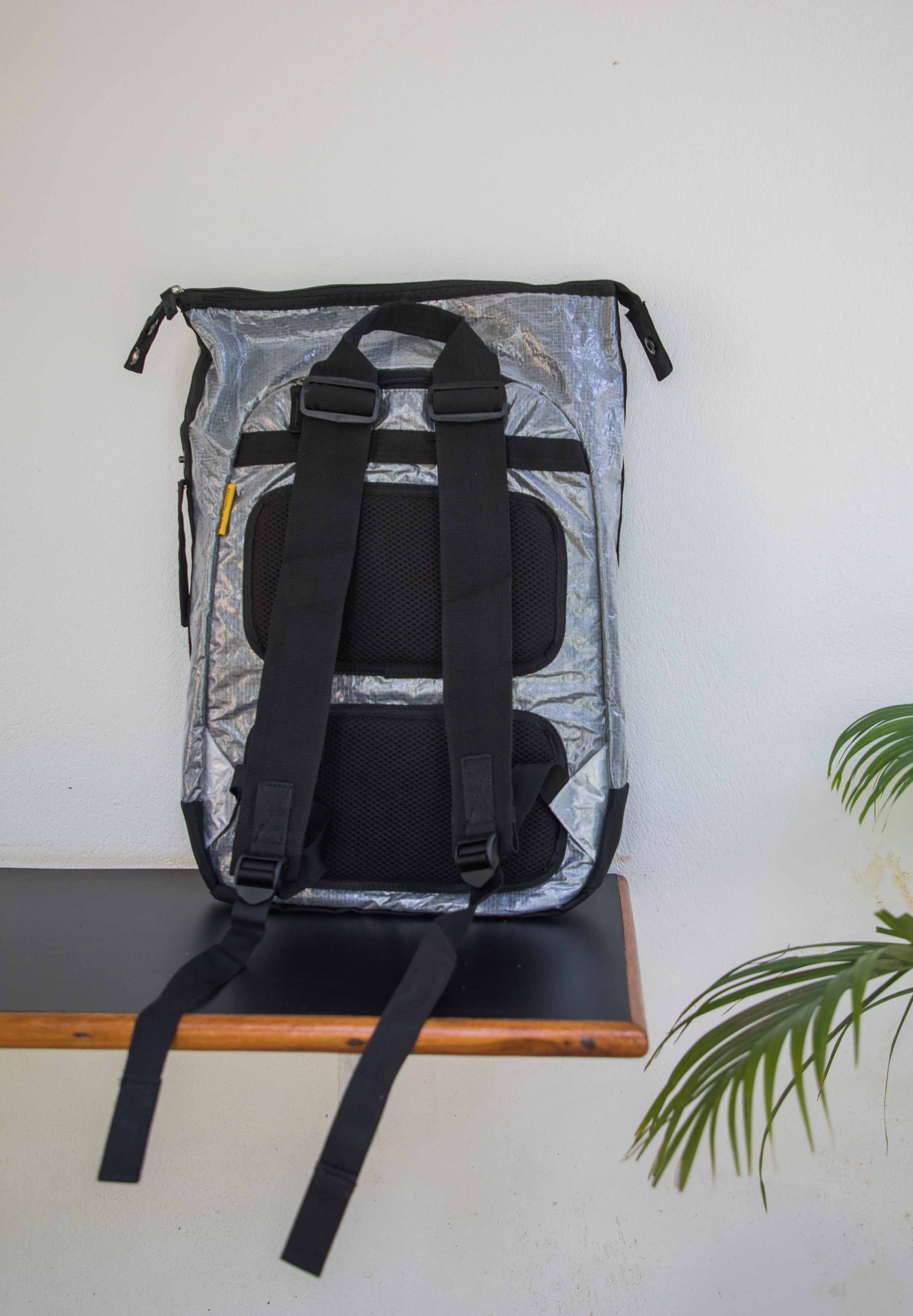 Silver Tarpaulin Backpack