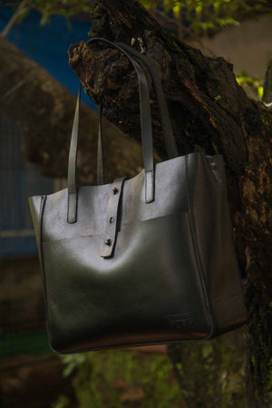 Green Tote Bag – Paper Boat Collective, Goa