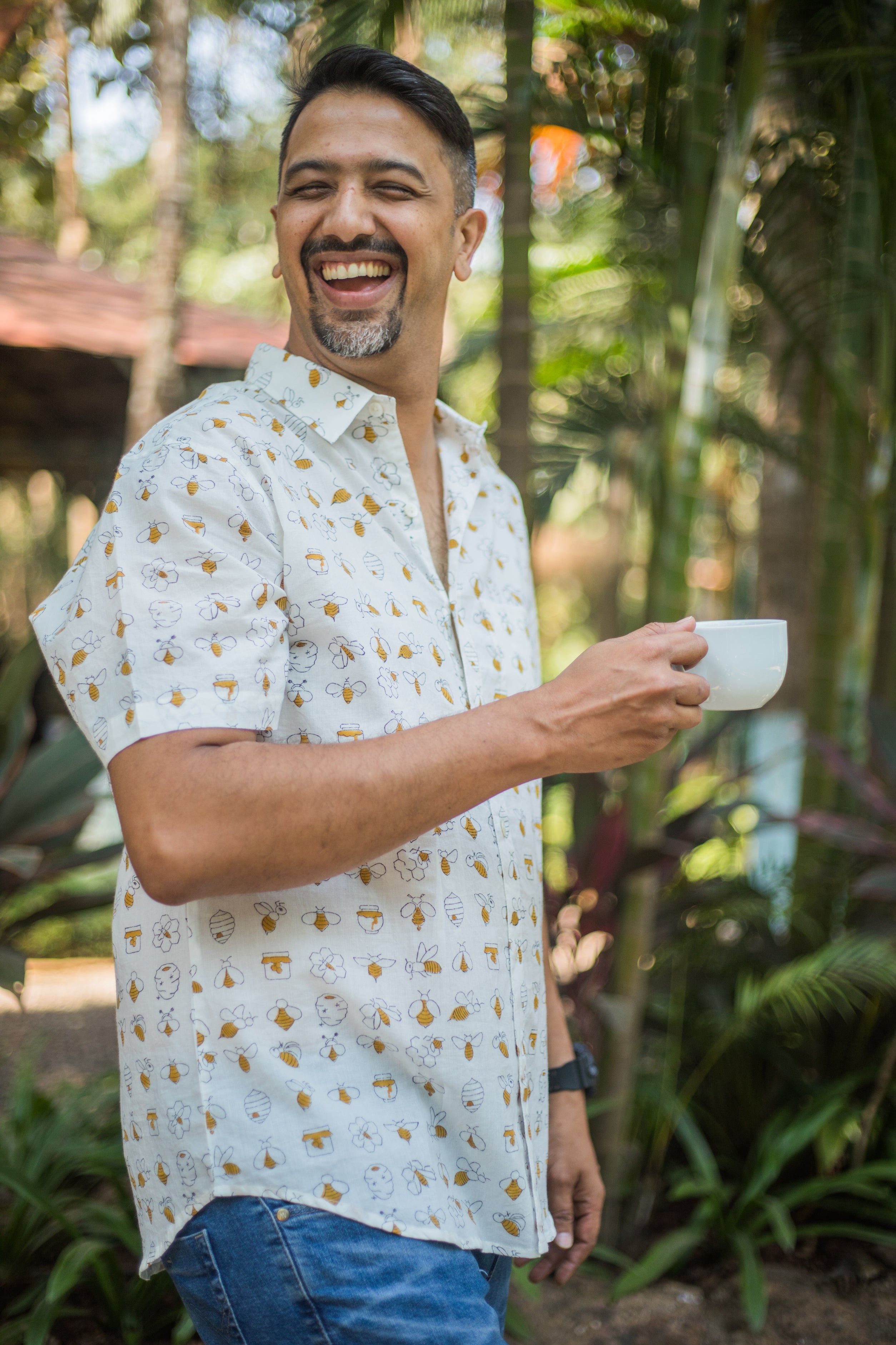 Honeybee Print Shirt – Paper Boat Collective, Goa