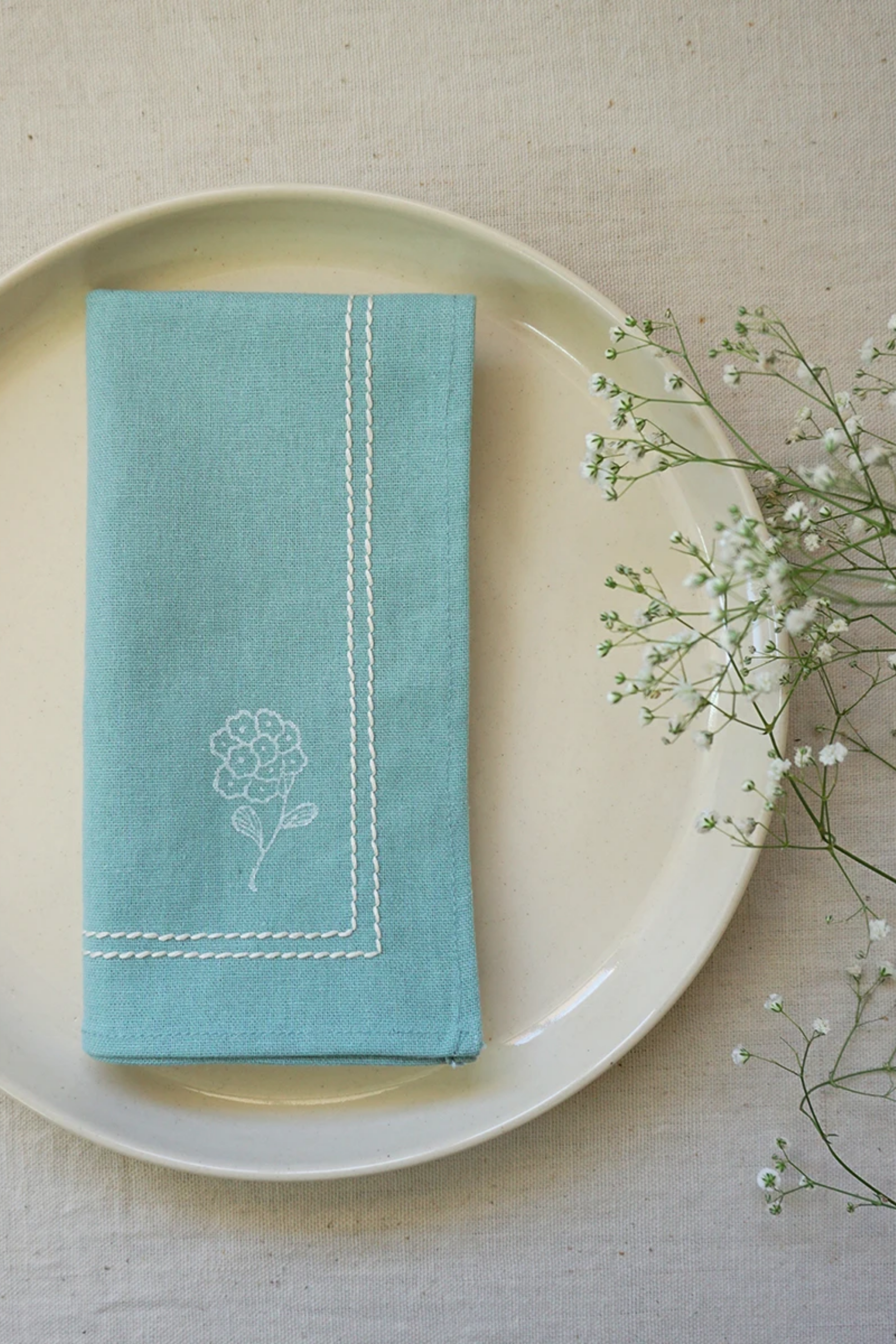 Mint Tagar Dining Napkins (Set of 2)